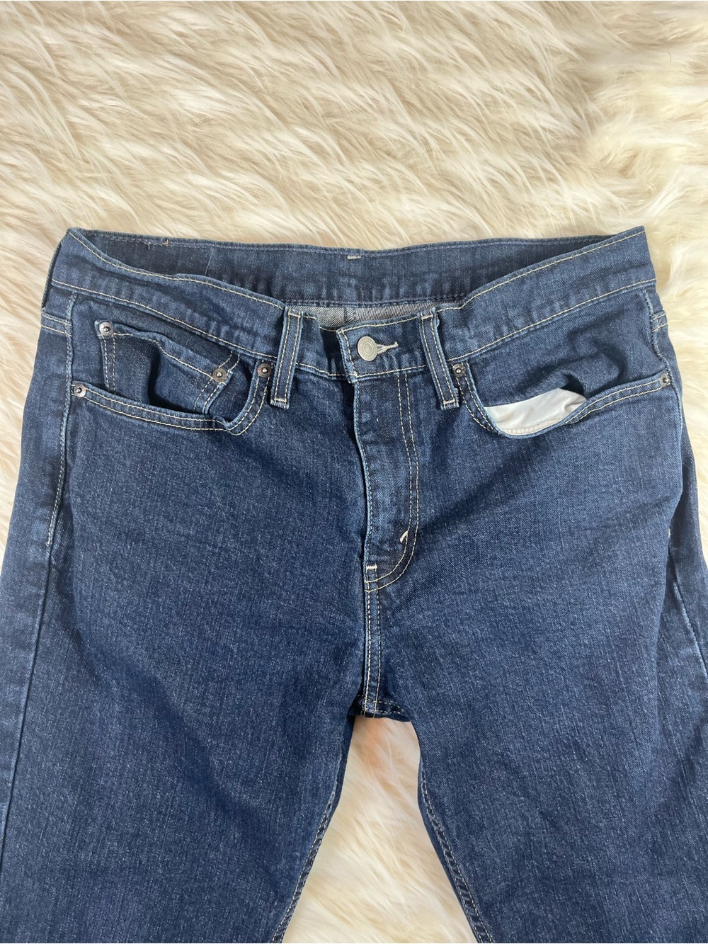 Levi's 511 Jeans Men's 34x29 Mid Rise Slim Fit Dark Wash - Picture 2 of 6